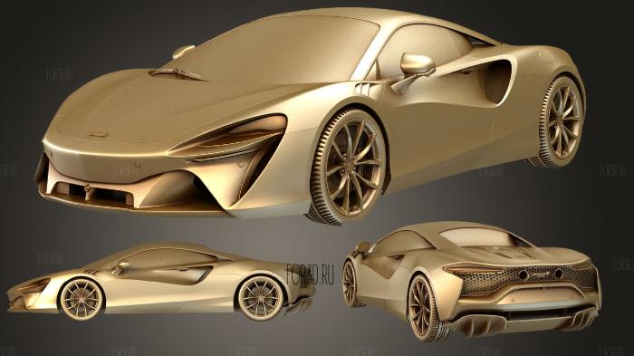 McLaren Artura 2021 stl model for CNC